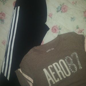 Adidas legging and aero shirt